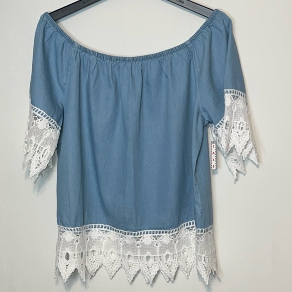New W/T  TAXI Bohemian Lace Blouse Womens Sz 2X Cottagecore Peasant Hippie